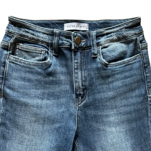 Flying Monkey Women’s High Rise Panel Flare Jeans.  Size 26 - Picture 6 of 9